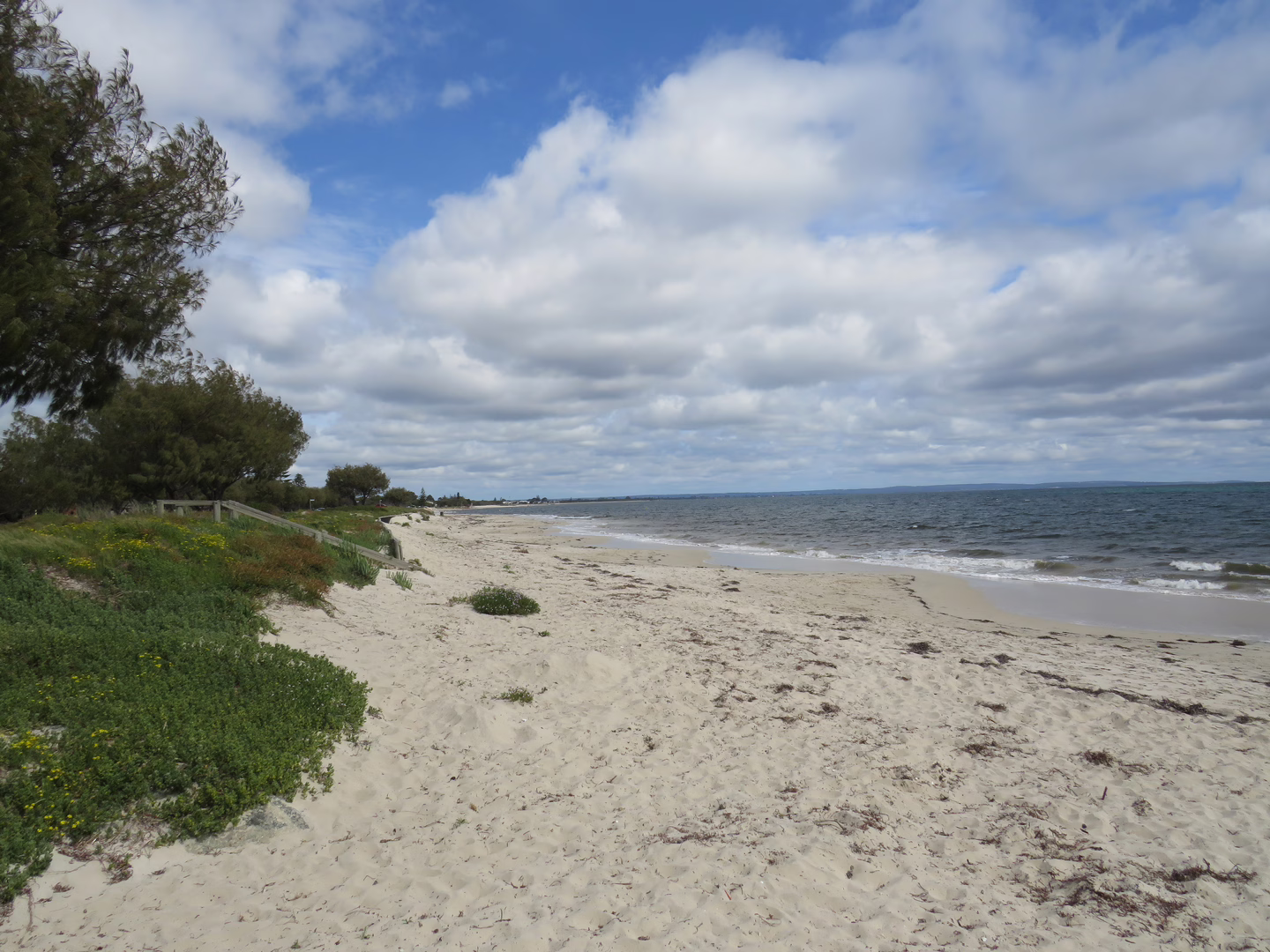 A view of the beach