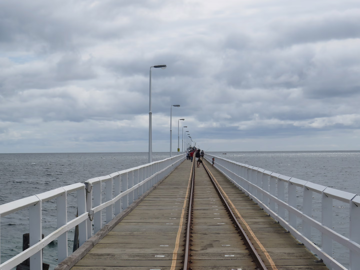 Ink stains and cart tracks on the jetty