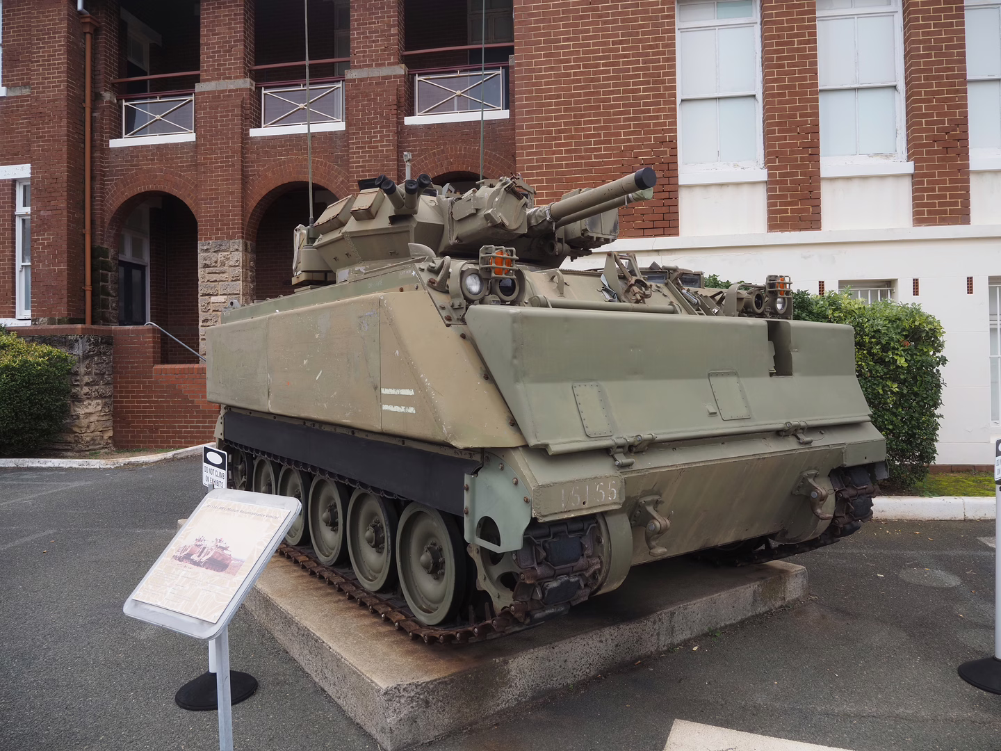 An M113 A1 with a mounted Scorpion turrent, I noticed the flotation tanks fitted to both the sides and the front which prior to this I never knew even existed.