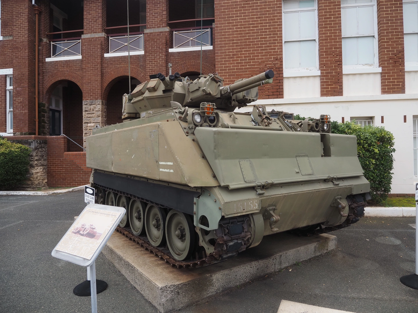 An M113 A1 with a mounted Scorpion turrent, I noticed the flotation tanks fitted to both the sides and the front which prior to this I never knew even existed.